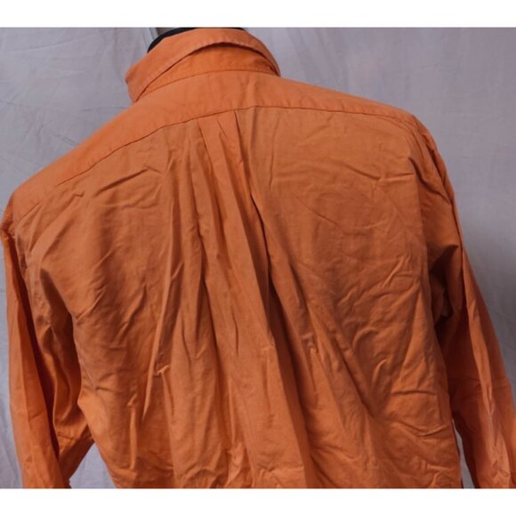 Ralph Lauren Blake Mens Large Sun Washed Orange Button Down Long Sleeve Shirt - Picture 8 of 10
